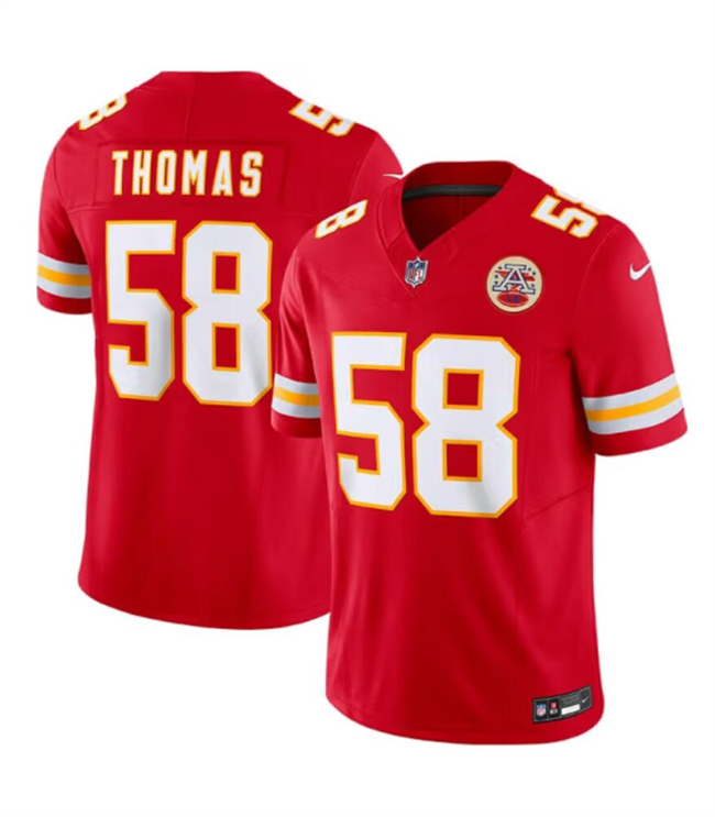 Men??s Kansas City Chiefs #58 Derrick Thomas Red 2024 F.U.S.E Vapor Untouchable Limited Football Stitched Jersey